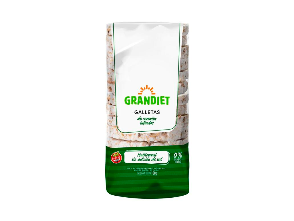 GALLETAS DE ARROZ MULTICEREAL SIN SAL GRANDIET