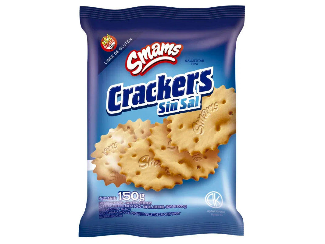 CRACKERS SIN SAL SMAMS 150G SIN TACC