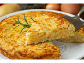 Tortilla de papa con cebola