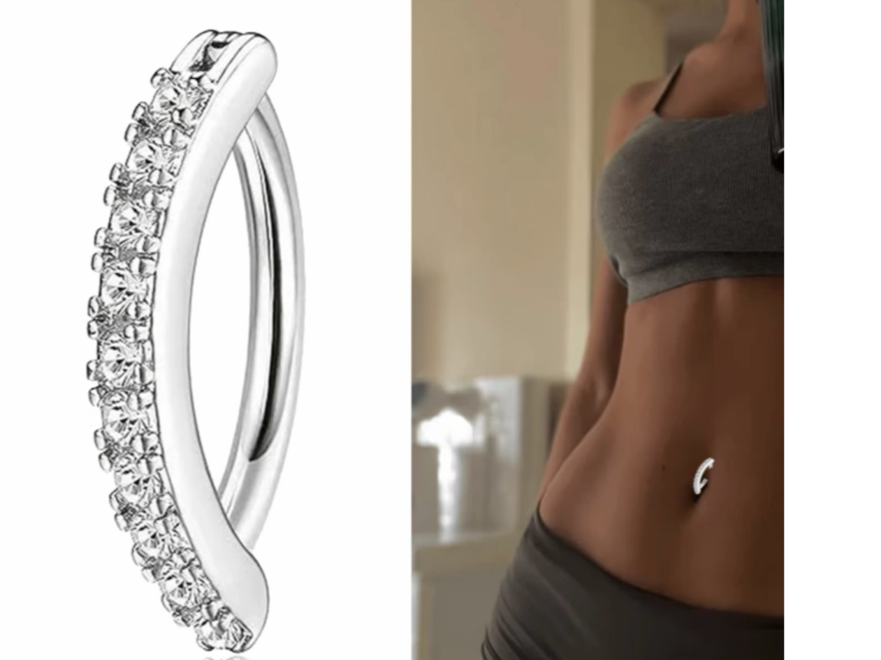 Piercing ombligo curva