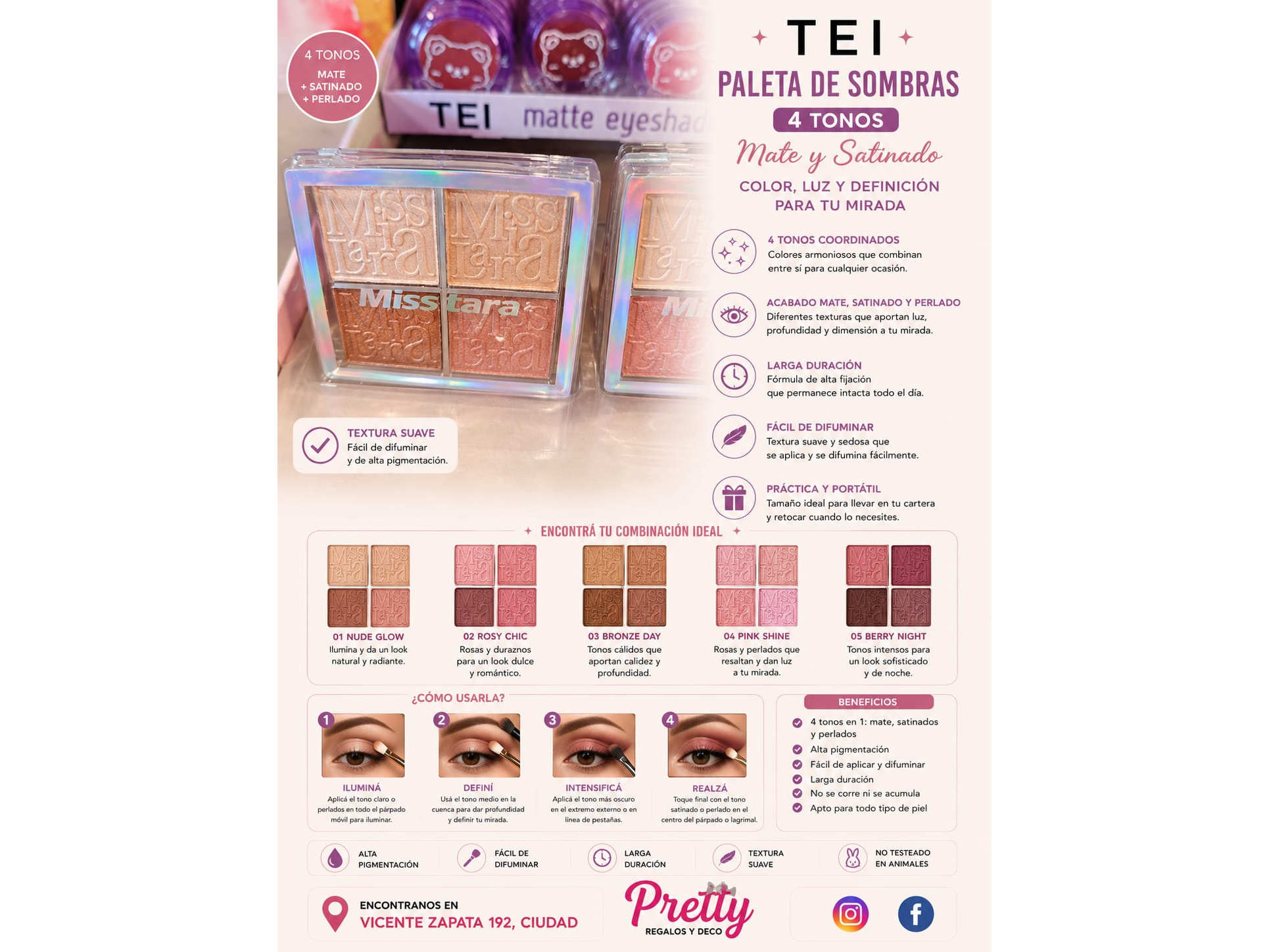 Paleta de Sombras Matte Miss Lara