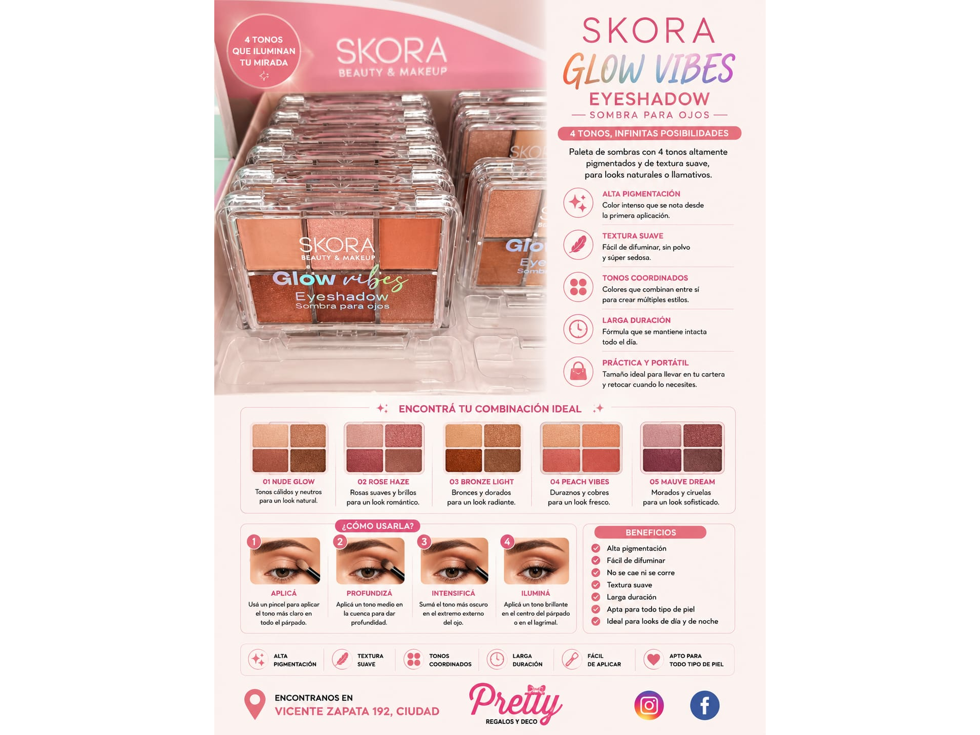 Paleta de sombras SKORA Glow Vibes Eyeshadow