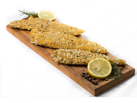 milanesa de merluza a las finas hierbas