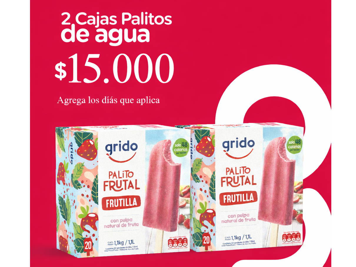 2 cajas de palito  de Agua