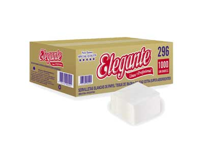 SERVILLETAS de mesa CAJA 1.000 u/ 32x32 cm - ELEGANTE blanca premiun p/restaurant