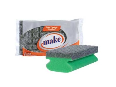 FIBRA ESPONJA grande MAKE verde y gris