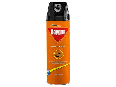 INSECTICIDA BAYGON AEROSOL 300 CC cucarachas y arañas