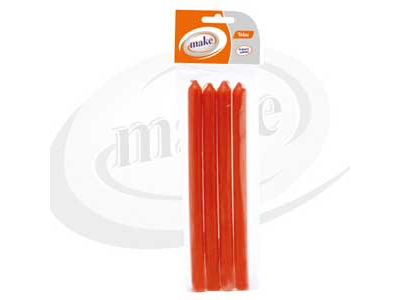 VELAS ROJAS lisas grandes pack x 4 unidades