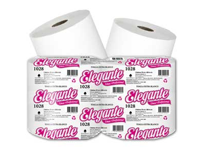 TOALLA EN ROLLO  300 mts Pack 2 u/ ELEGANTE blanca Premium