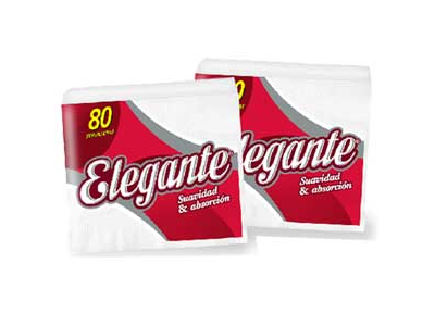 SERVILLETAS de mesa Pack 80 u/ 33x32 cm - ELEGANTE blanca