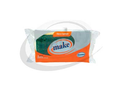 FIBRA ESPONJA cuadriculada MAKE x 12 unidades