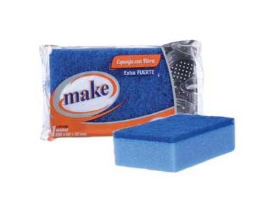 FIBRA ESPONJA abrasiva / extra fuerte MAKE