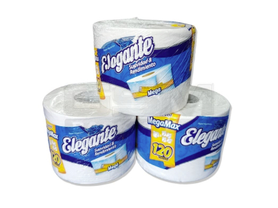 PAPEL x 120 mts Pack 1 u/ hoja simple - ELEGANTE blanco