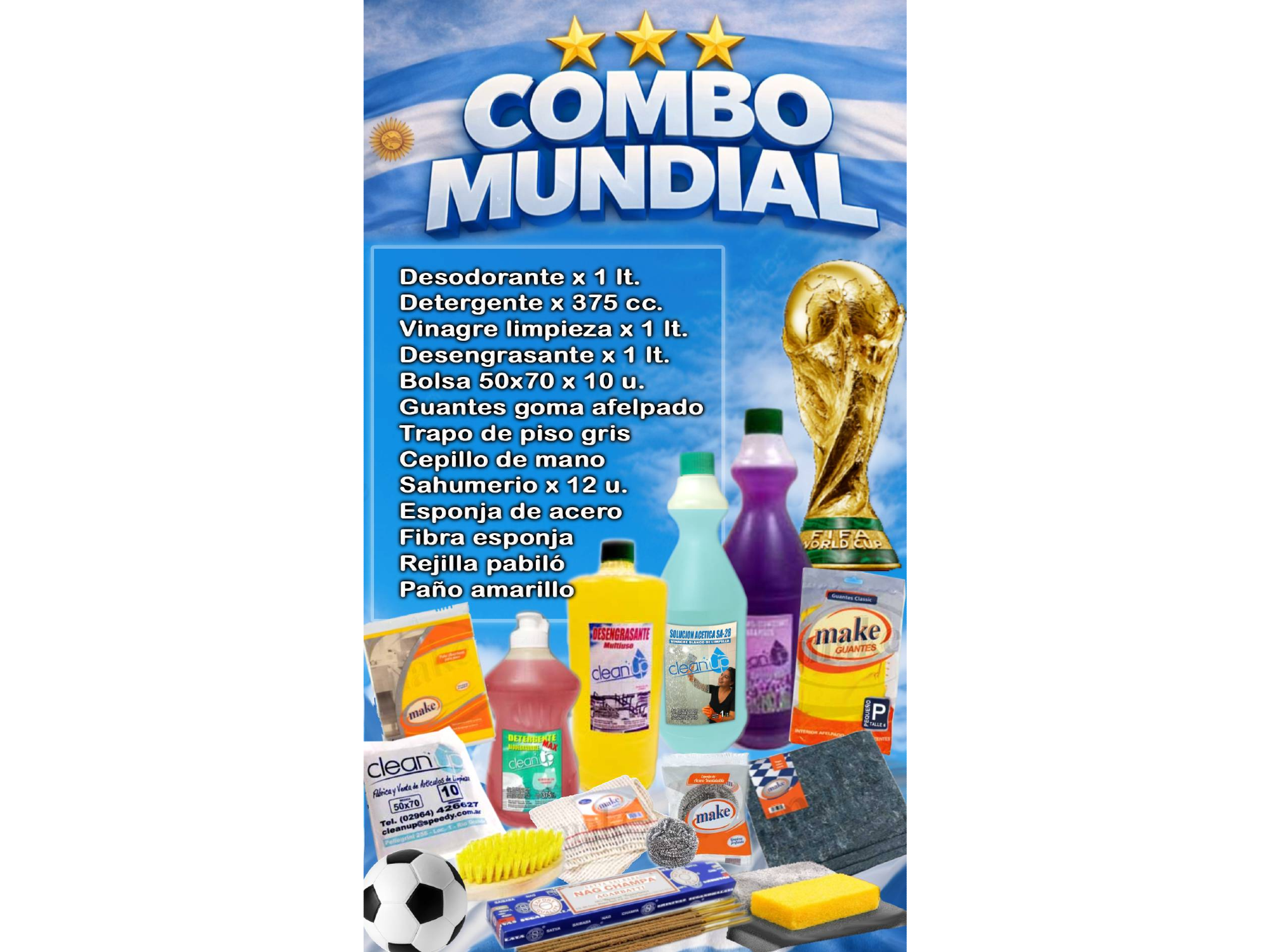 COMBO MUNDIAL  promo con  13 productos