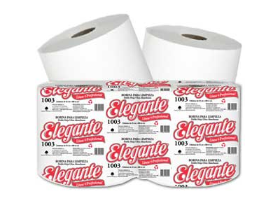 BOBINA 400 mts. x 24 cm Pack 2 u/ Blanca DOBLE hoja ELEGANTE Premium