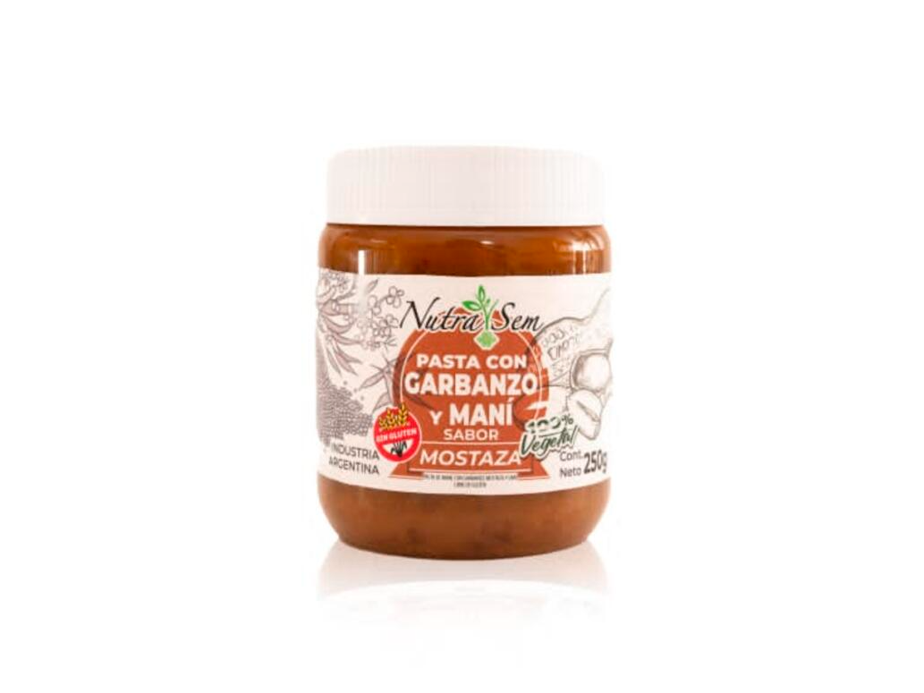 Pasta con MOSTAZA, Garbanzo y Maní x 250gs (Nutrasem)