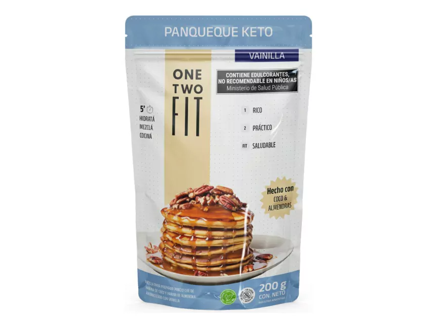 Premezcla Pancakes KETO de VAINILLA x 200gs (ONE TWO FIT)