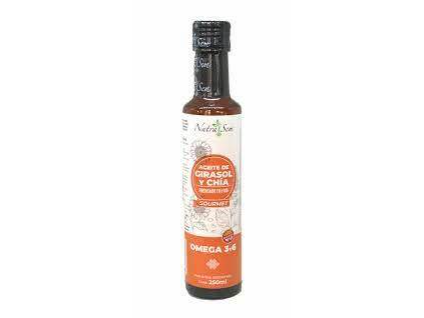 Aceite de Girasol Y Chia x 250 cc (NutraSem) envase Vidrio Gourmet