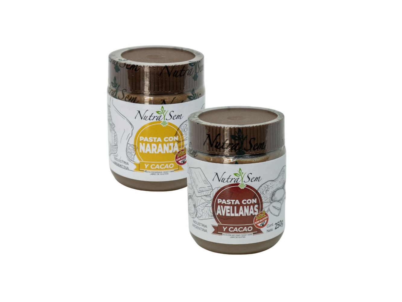 Pasta con Avellanas y Cacao (estilo Nutella) x 250gs (Nutrasem)