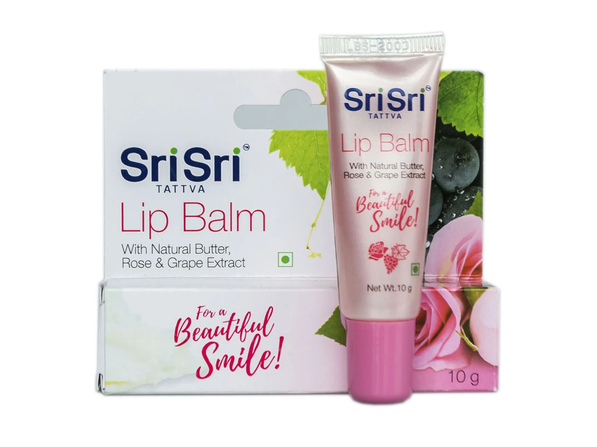 Balsamo Labial Uva y Rosa Sri Sri 10g