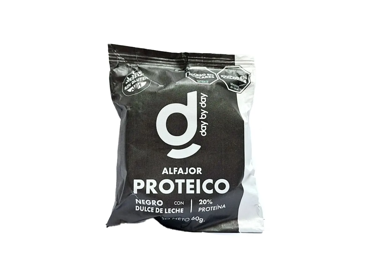 Alfajor Proteico Negro Con DDL Day by Day 60gr