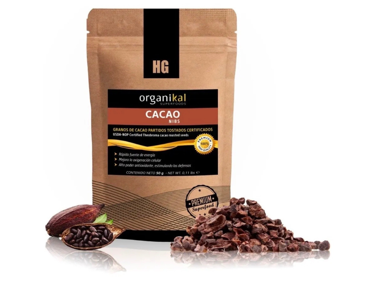 Cacao Nibs 50gr Organikal