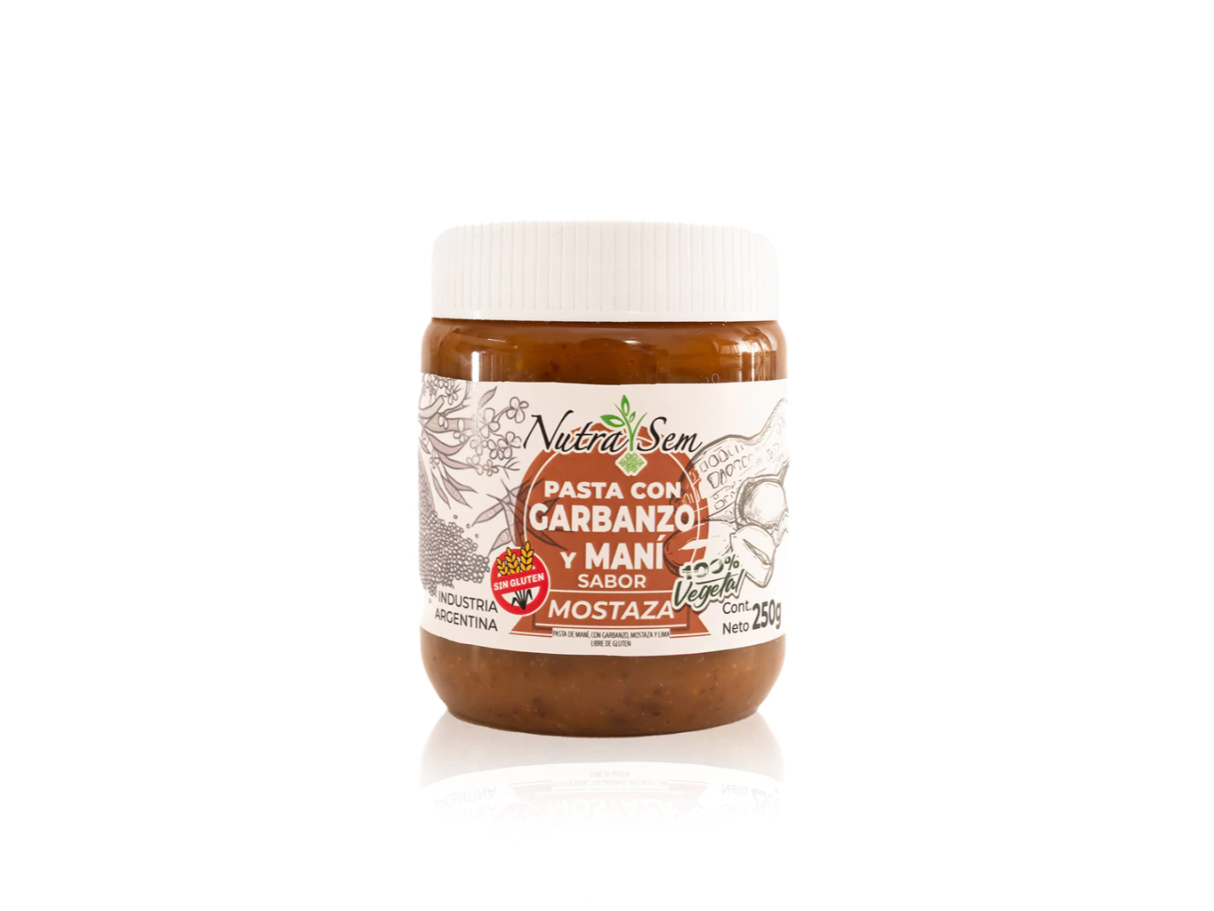 Pasta con Garbanzo y Maní sabor Mostaza Nutrasem 250g