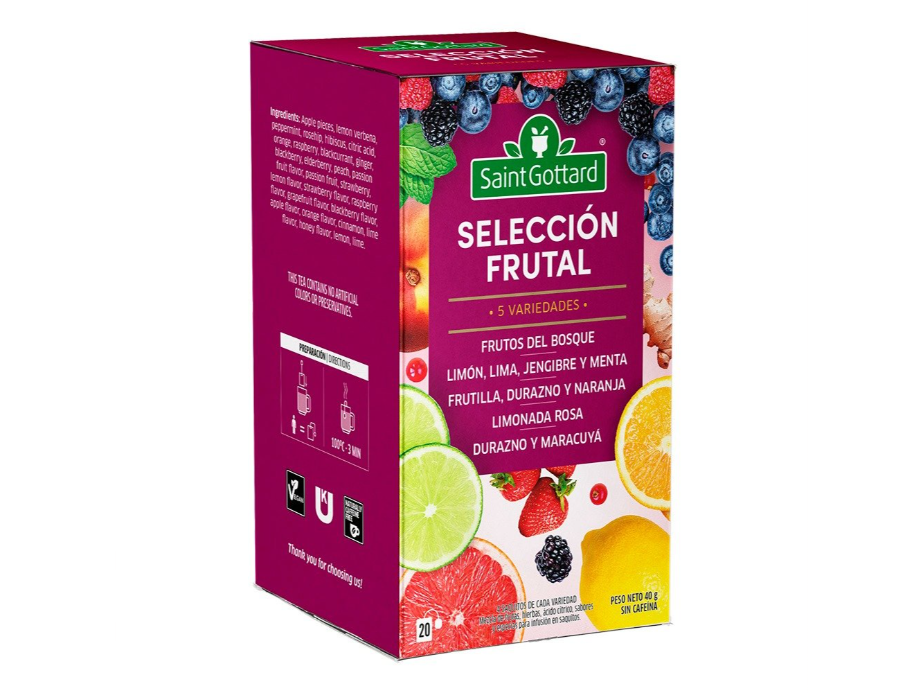 Té Selección Frutal Saint Gottard x20