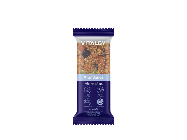 Barrita Vitalgy Almendras y Arandanos 40gr SIN TACC