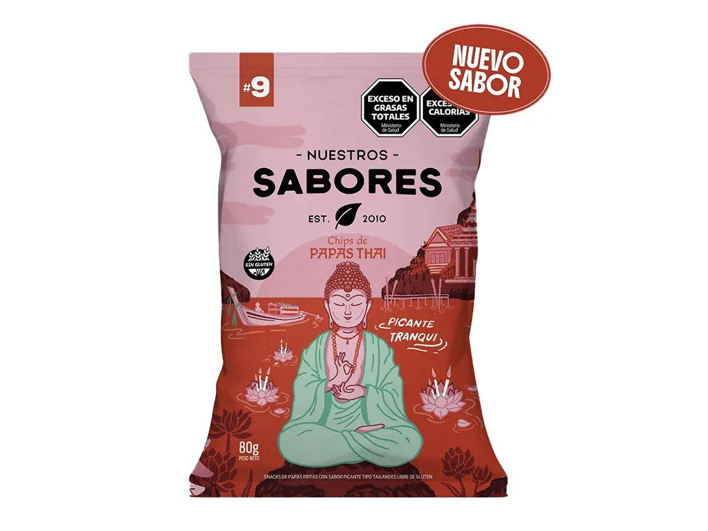 Papas Thai Picante 80gr Nuestros Sabores SIN TACC