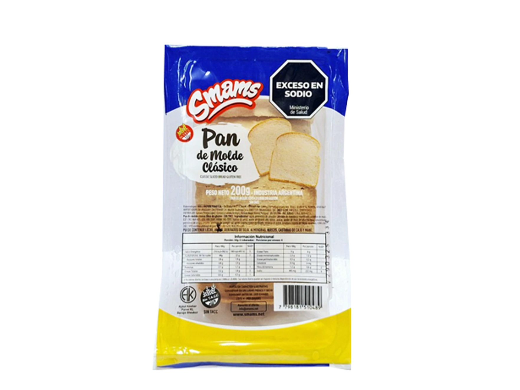 Pan de Molde 200gr Smams