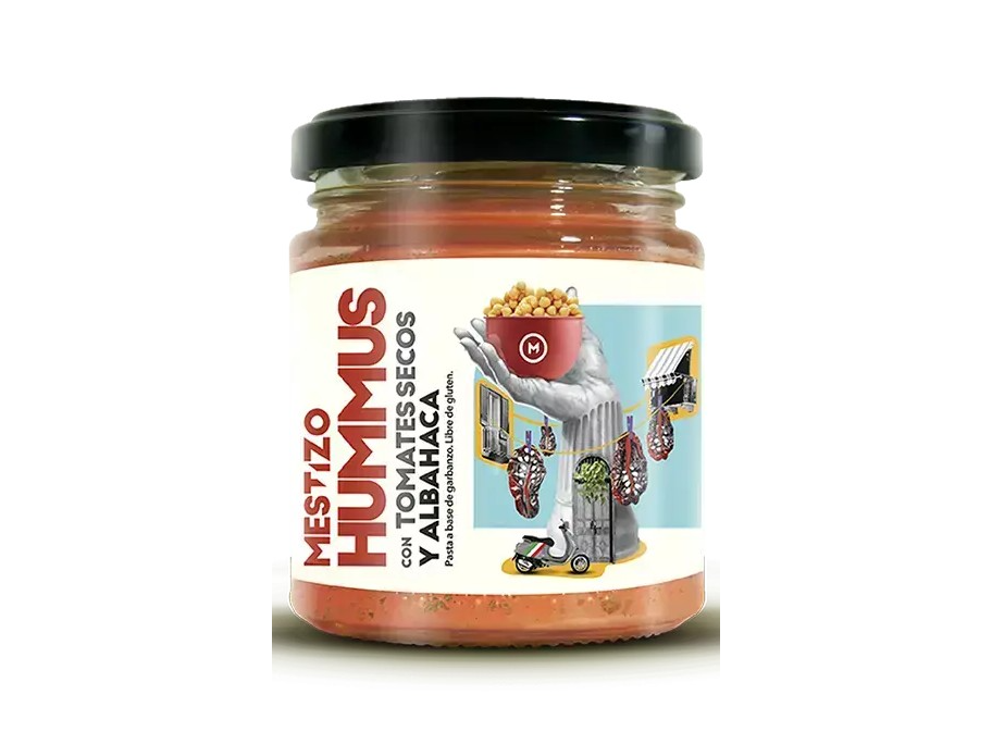 Hummus con Tomates Secos y Albahaca Mestizo 175g