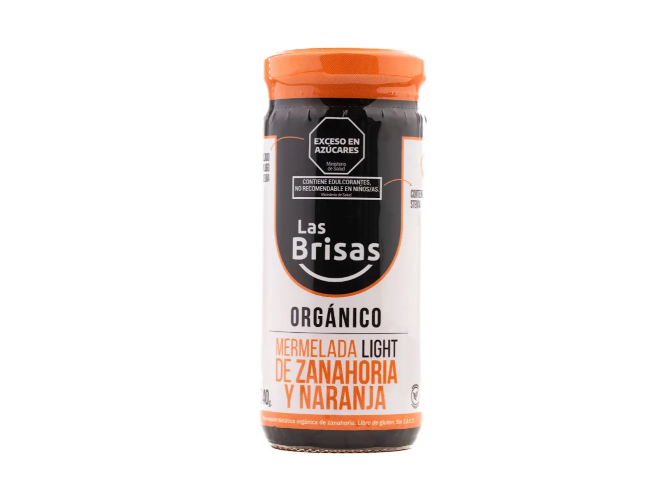 Mermelada Sin Azucar Zanahoria y Naranja Las Brisas 240g