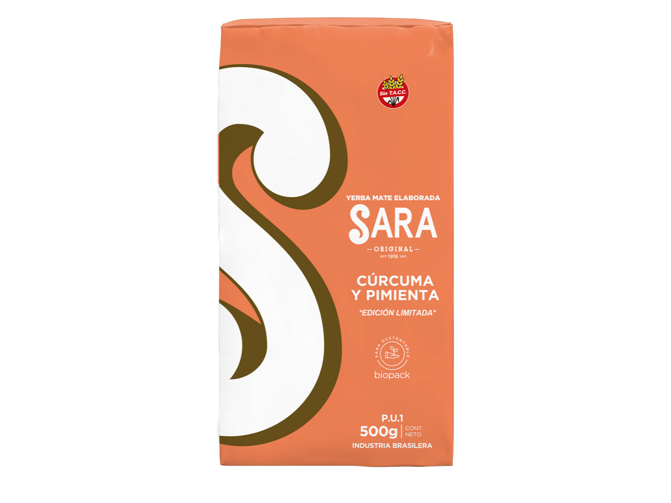 Yerba Mate Sara Curcuma y Pimienta 500g