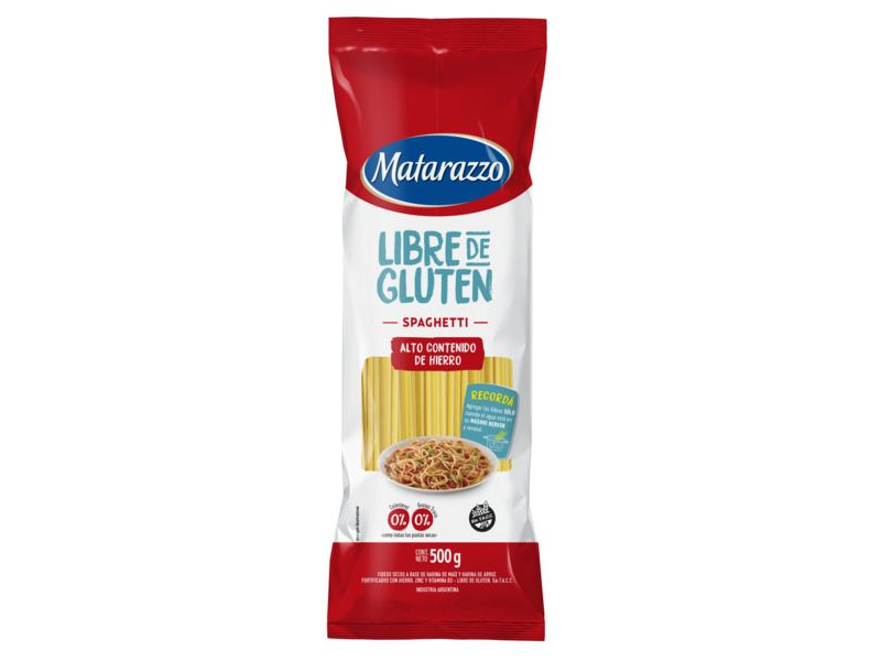 Fideos Spaguetti SIN GLUTEN 500gr Matarazzo
