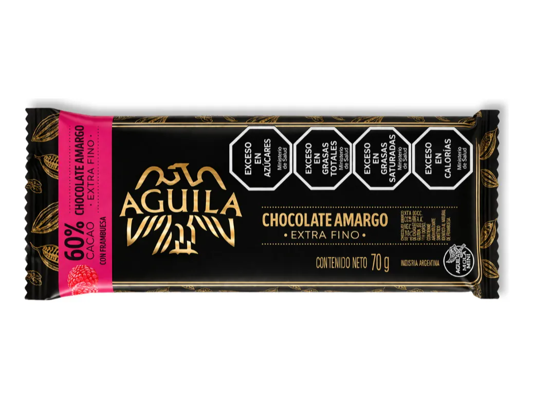 Chocolate con Frambuesa Aguila 60% Cacao 70g
