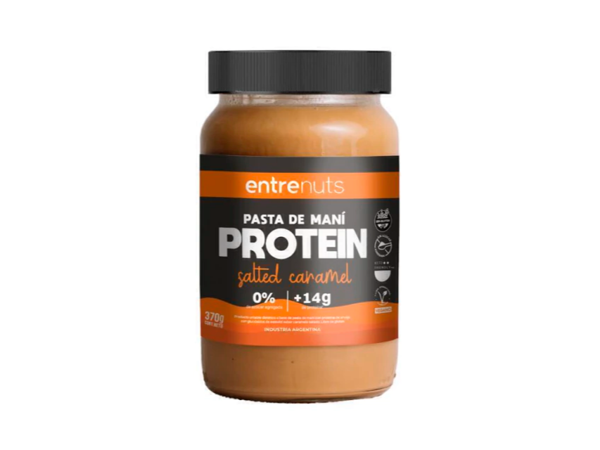 Pasta de Maní Proteica Salted Caramel Entrenuts 370g