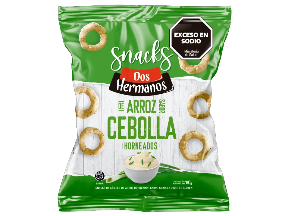 SNACK DE ARROZ CEBOLLA 80GR DOS HERMANOS
