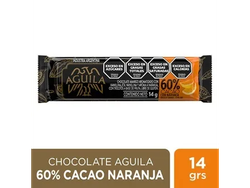 Barrita de Chocolate con Naranja 60% Cacao Aguila 14gr