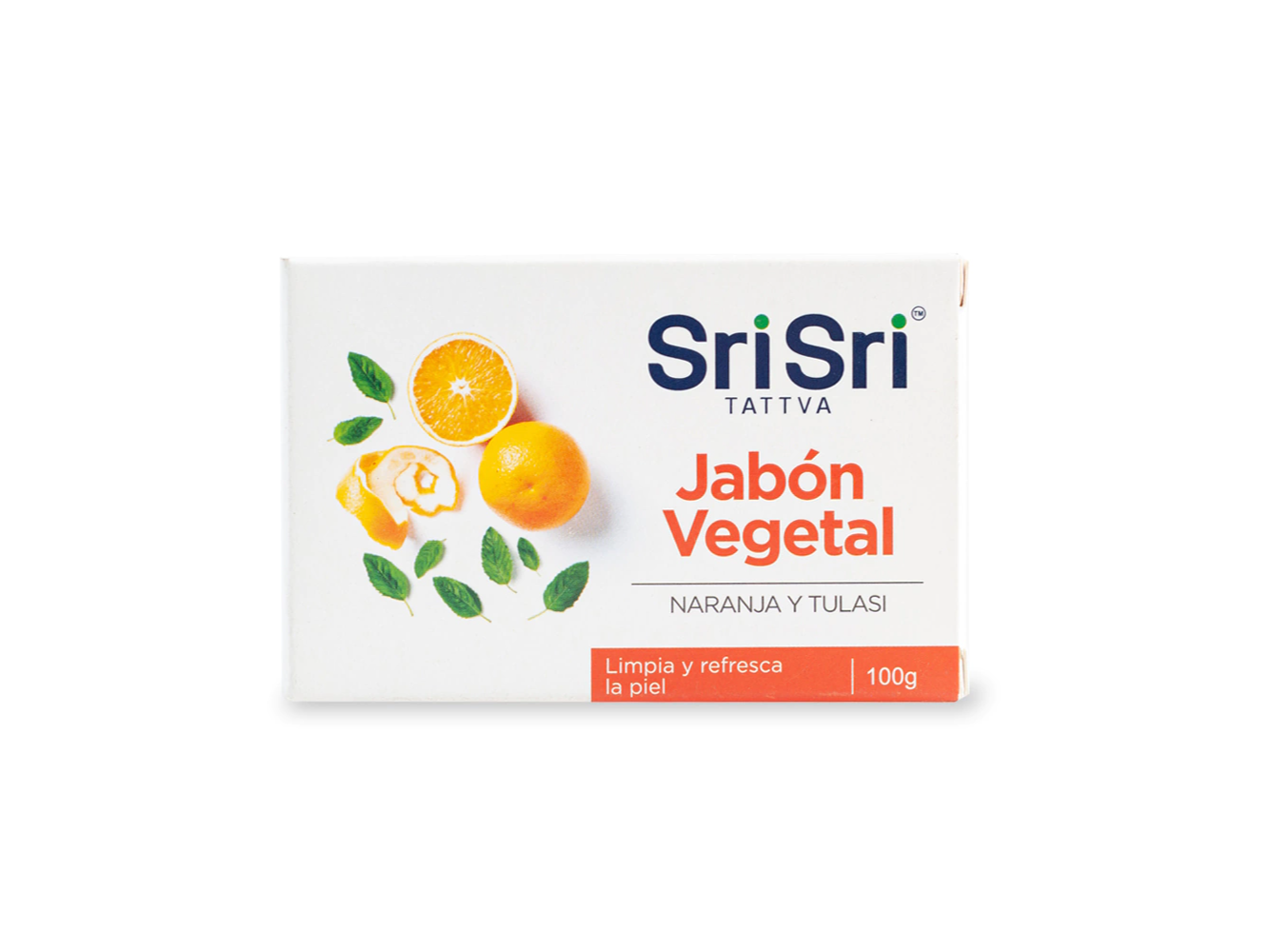 Jabón Vegetal Naranja y Tulasi Sri Sri 100g