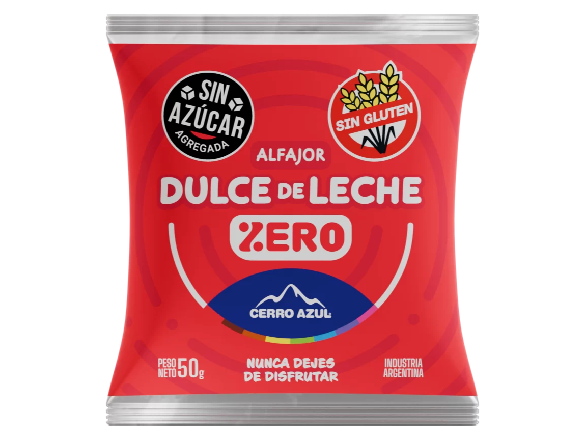 Alfajor Negro Sin Azucar Sin Tacc Cerro Azul con DDL 55gr