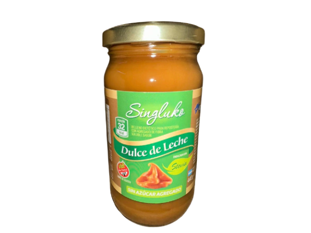 Dulce de leche sin azúcar (stevia) Singluko 440g