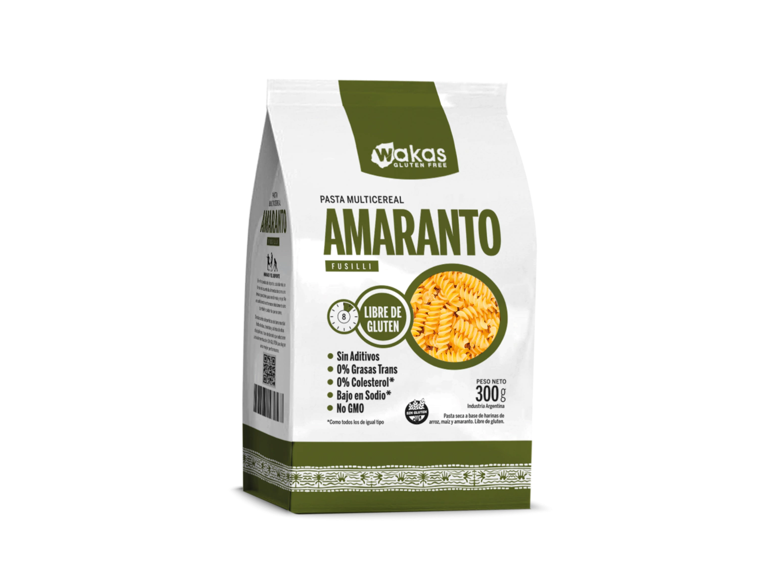 Fideos Fusilli Con Amaranto SIN GLUTEN 300gr Wakas