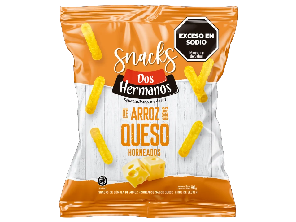 SNACK DE ARROZ QUESO 80GR DOS HERMANOS