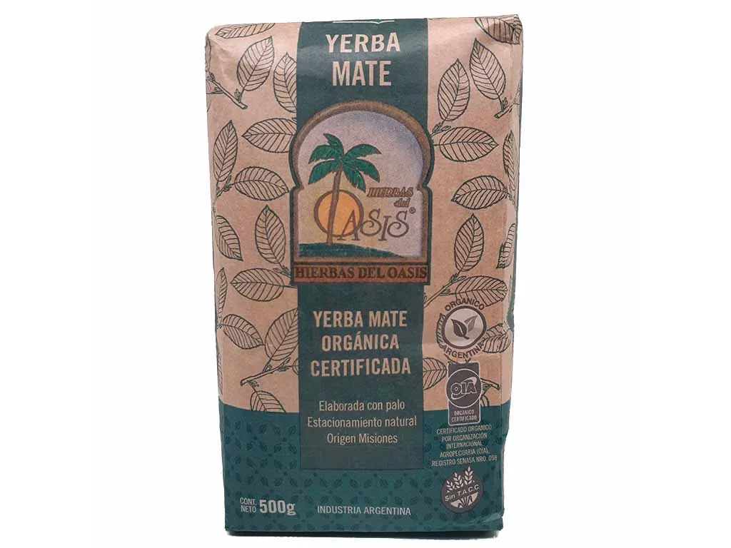 Yerba Mate Organica Hierbas del Oasis 500gr