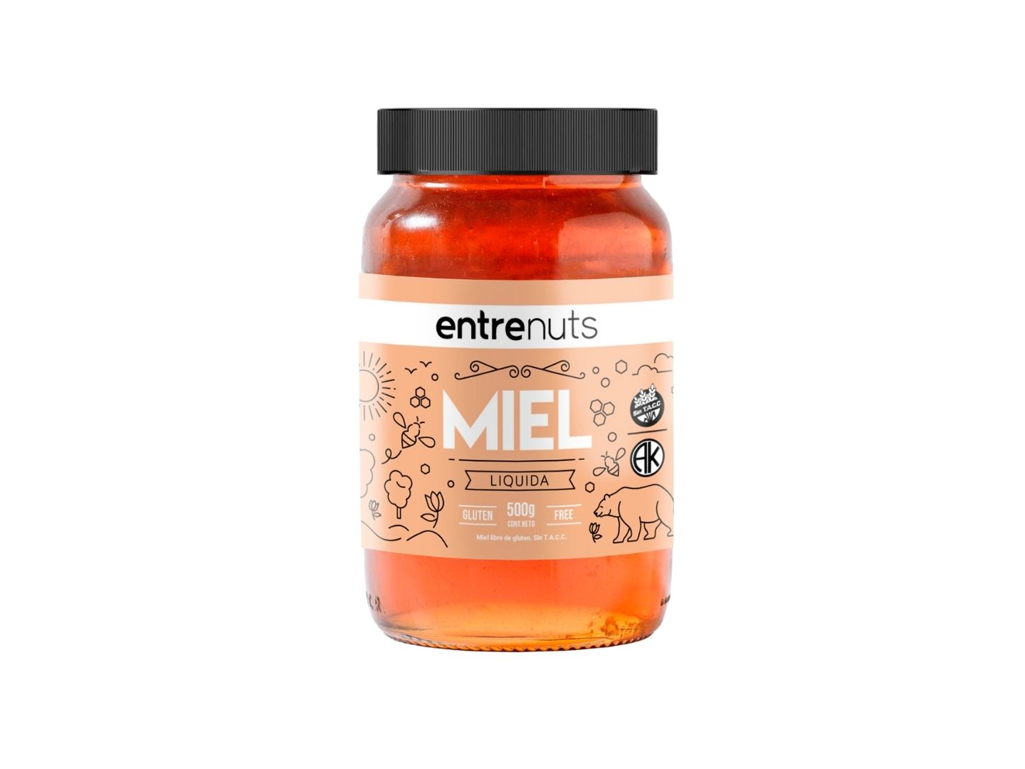 Miel Liquida 500gr Entre Nuts SIN TACC