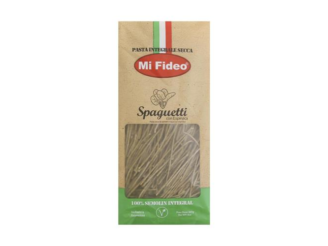 Fideos Spaguetti Integrales Espinaca 227gr Mi Fideo