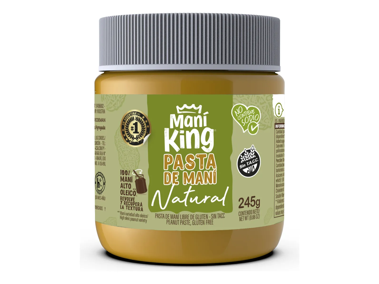 Pasta de Maní Natural Mani King 245g