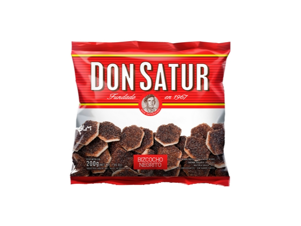 BIZCOCHOS DON SATUR NEGROS X 200 GR.