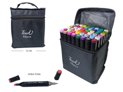 MARCADORES X48PCS DOBLE PUNTA